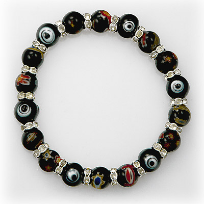 Bracelet with Rhinestone Rondelles