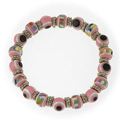 Pink Evil Eye Bracelet
