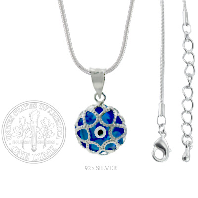 Silver Evil Eye Necklace