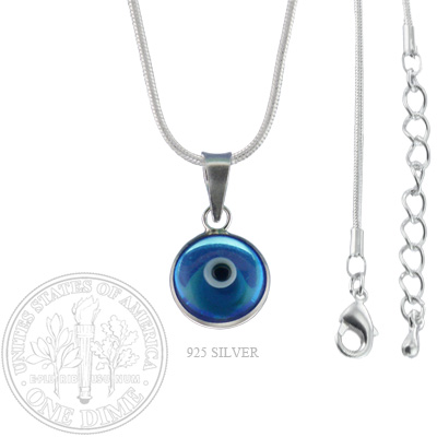 Silver Evil Eye Necklace