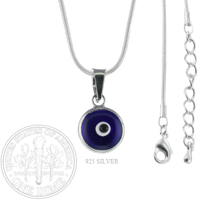 Silver Evil Eye Necklace