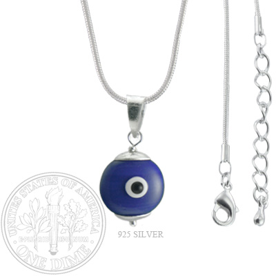 Silver Evil Eye Necklace