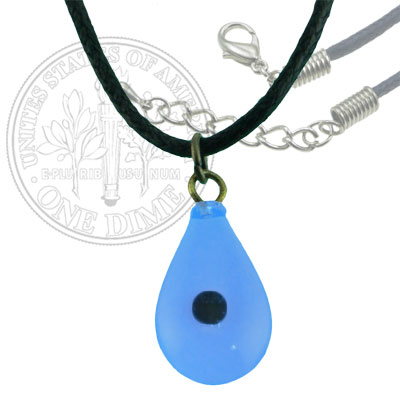 Glass Teardrop Evil Eye Necklace