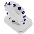 Dark Blue Silver Evil Eye Bracelet