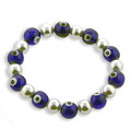 Blue Eyes with Pewter Glass Pearl