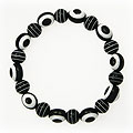 Black & White Acrylic Fashion Bracelet
