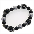 Silver/Black Fashion  Bracelet