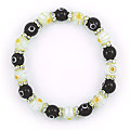 Glass Bracelet with Rhinestone