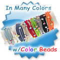 Wrap Bracelet w/Color Beads