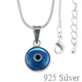 Silver Evil Eye Necklace