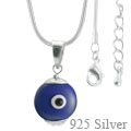 Silver Evil Eye Necklace