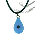 Glass Teardrop Evil Eye Necklace