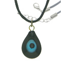 Glass Teardrop Evil Eye Necklace